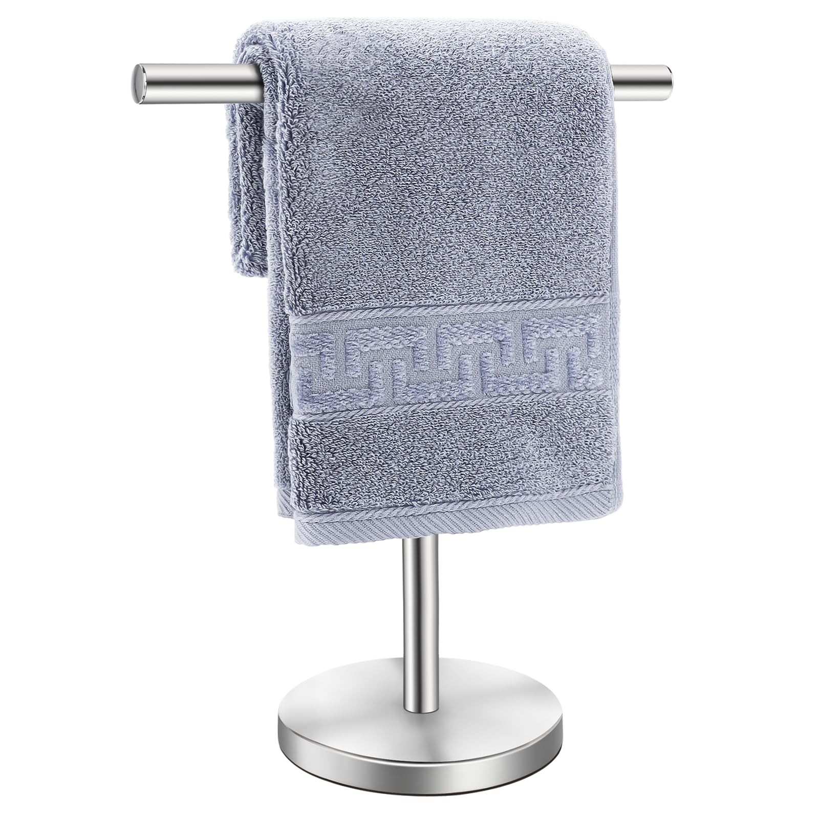 T-Shape Bath Hand Towel Holder Stand Stainless Steel Free Standing Hand Towel R gallery