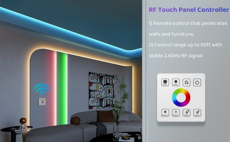RF Touch Panel RGB LED Controller Kit RGB LED Strip Lights Controller gallery