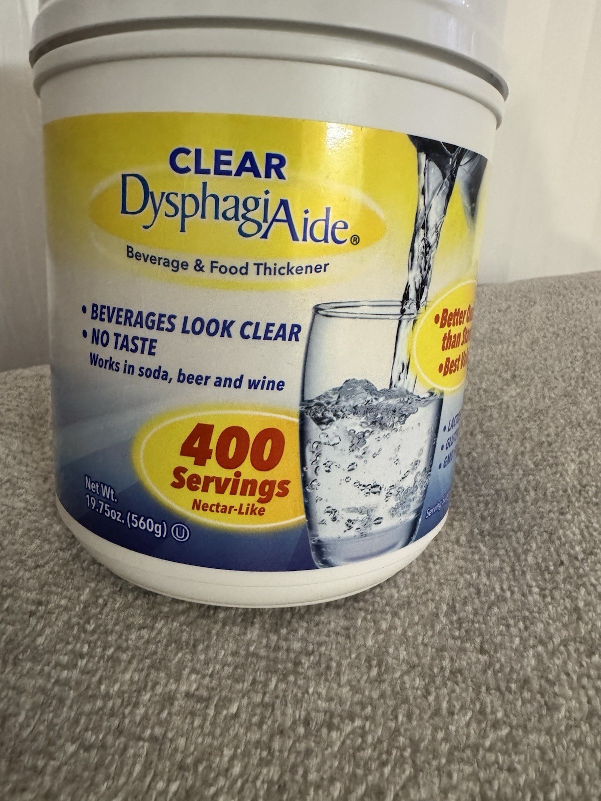 Clear DysphagiAide Instant Beverage and Food Thickener Packets, 24 Count, Level gallery