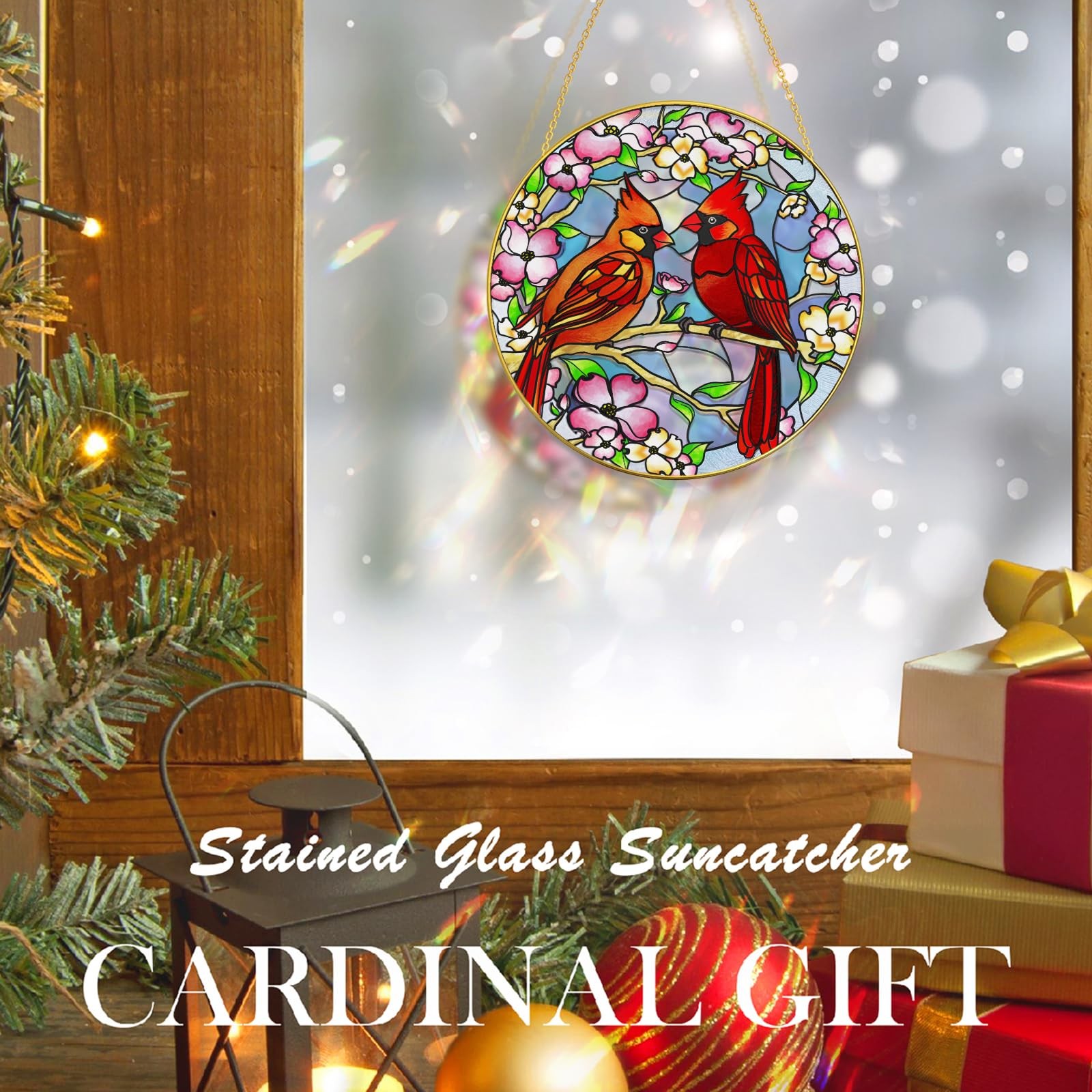 Stained Glass Cardinal Suncatcher for Home Decor, Gifts for Mothers & Friends gallery