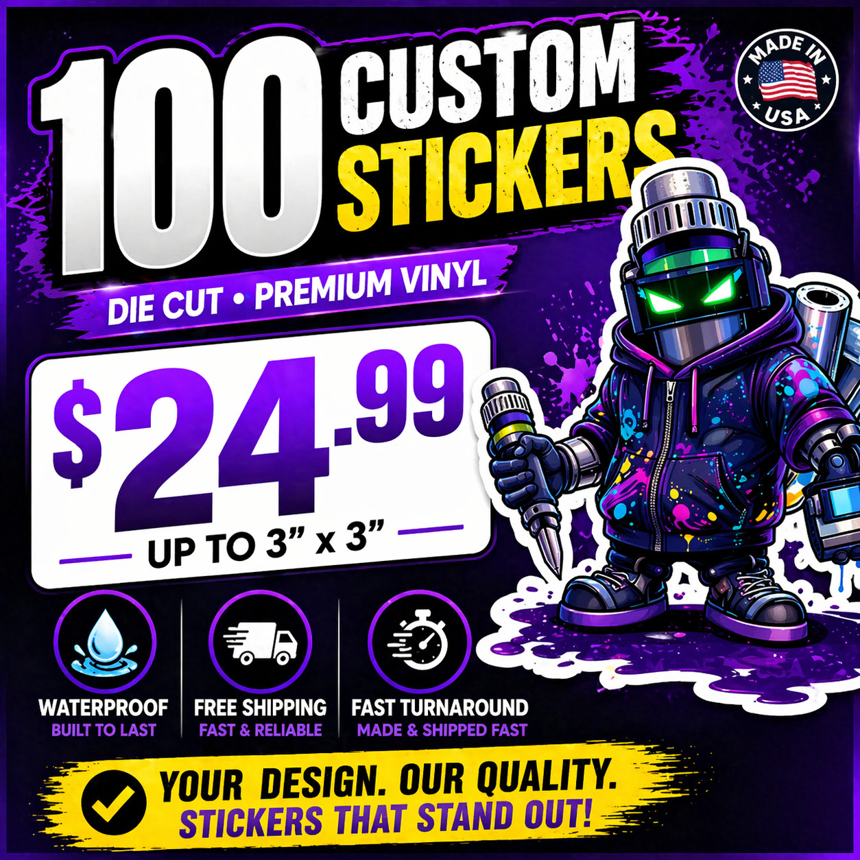 Custom Vinyl Stickers - Print and Cut Any Design and Shape gallery