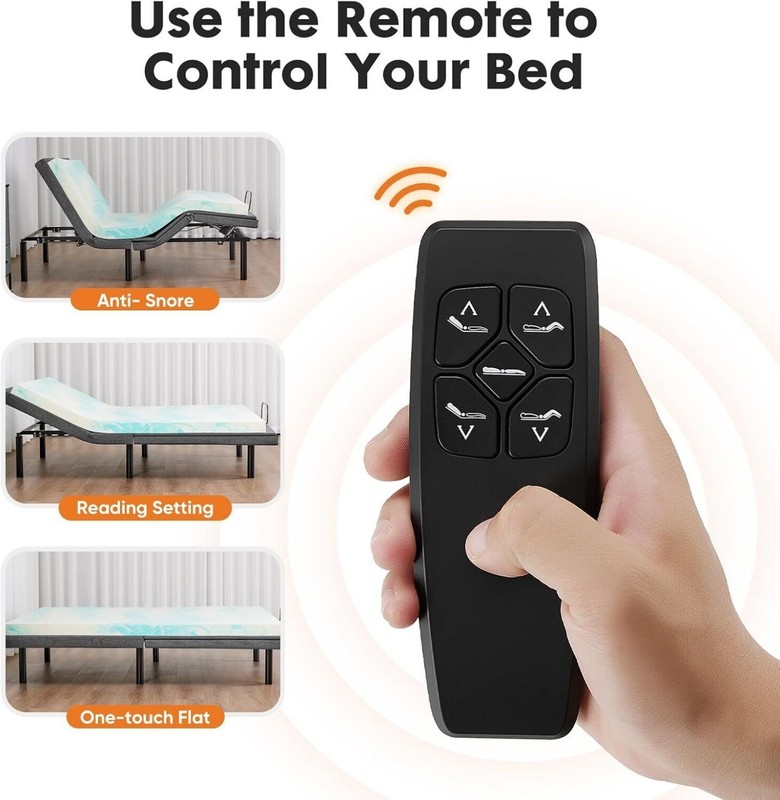 Full Queen Electric Bed Frame Ergonomic Adjustable Bed Base with Wireless Remote gallery