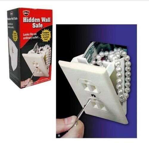 Hidden Wall Safe Security Electrical Outlet Keys Vault Secret Hide Valuables NEW gallery
