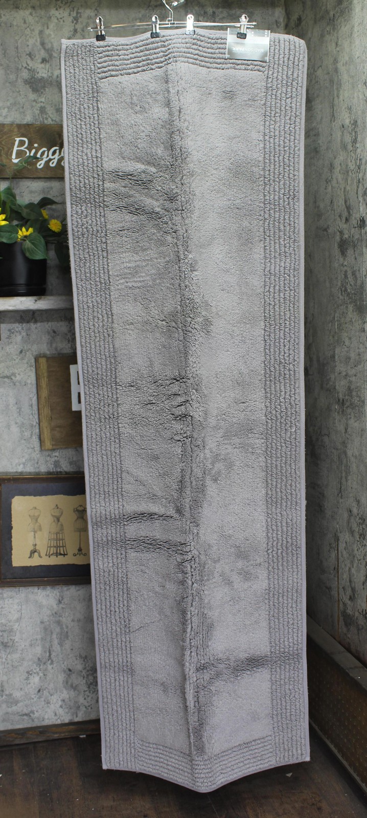 Madison Park Cotton Tufted Reversible Bathroom Rug Charcoal Gray 2 ft x 6 ft gallery