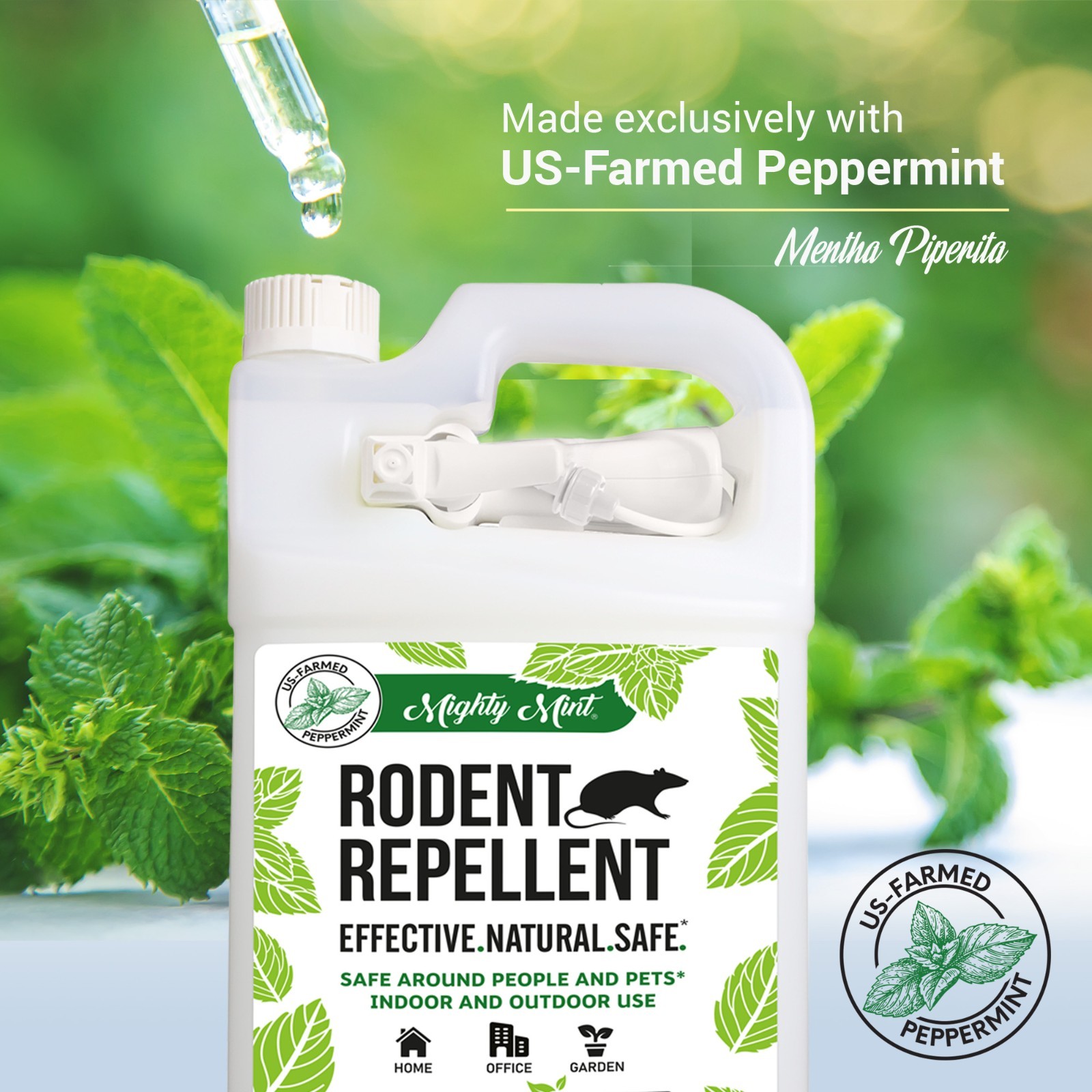 Mighty Mint 1 Gallon Mice Rat Rodent Repellent Spray, All Natural Peppermint Oil gallery