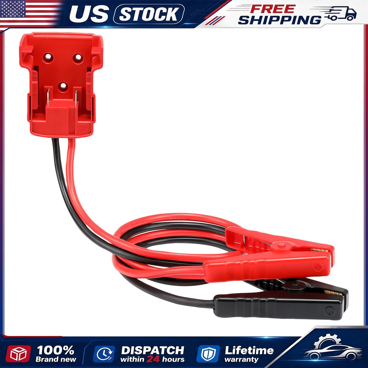 12AWG Jumper Cables M18 Battery Adapter, 3FT Booster Wire for Car Start gallery