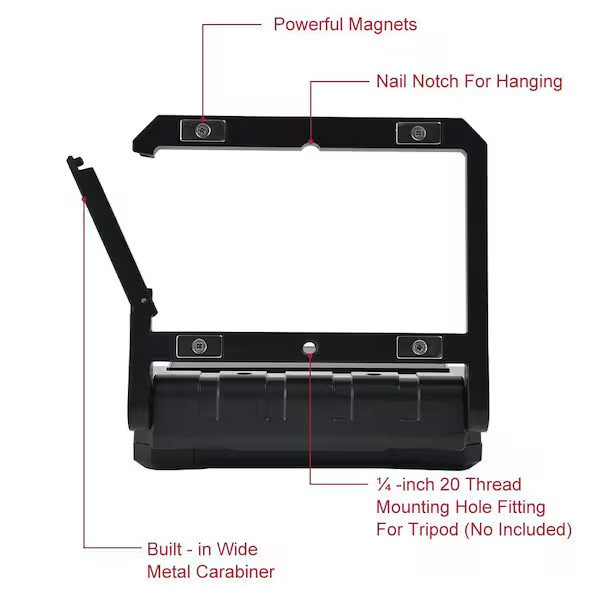 2500 lumens dual power rechargeable battery or solar powered led work light gallery