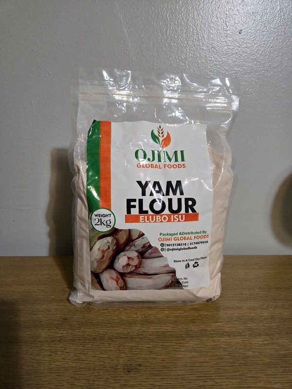 Yam flour – Undiluted Nigerian Amala/Elubo flour 4.5lbs bag gluten Free gallery