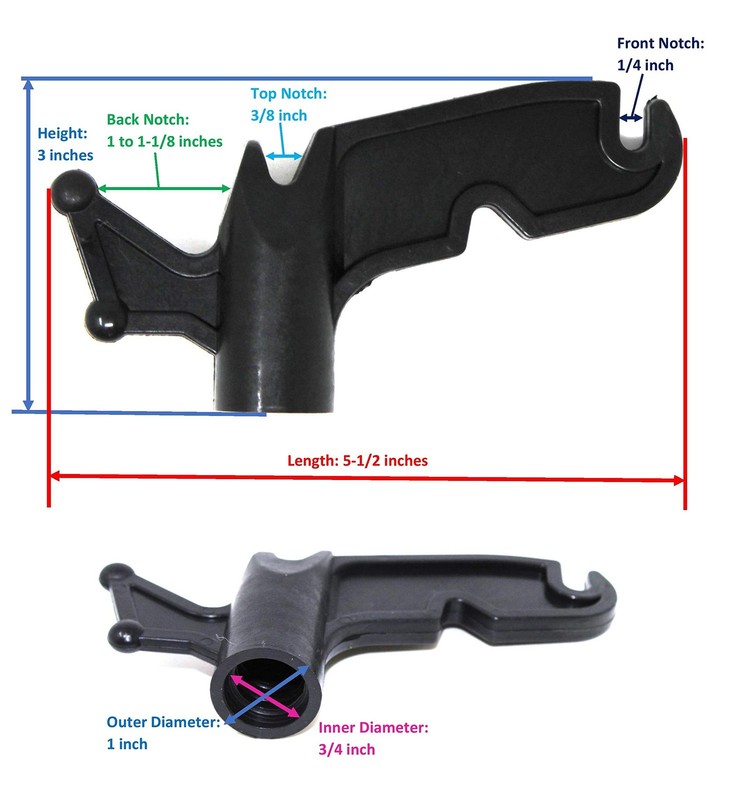 JSP Manufacturing Multi-Purpose Plastic Utility Hook Screw On Pole Black gallery