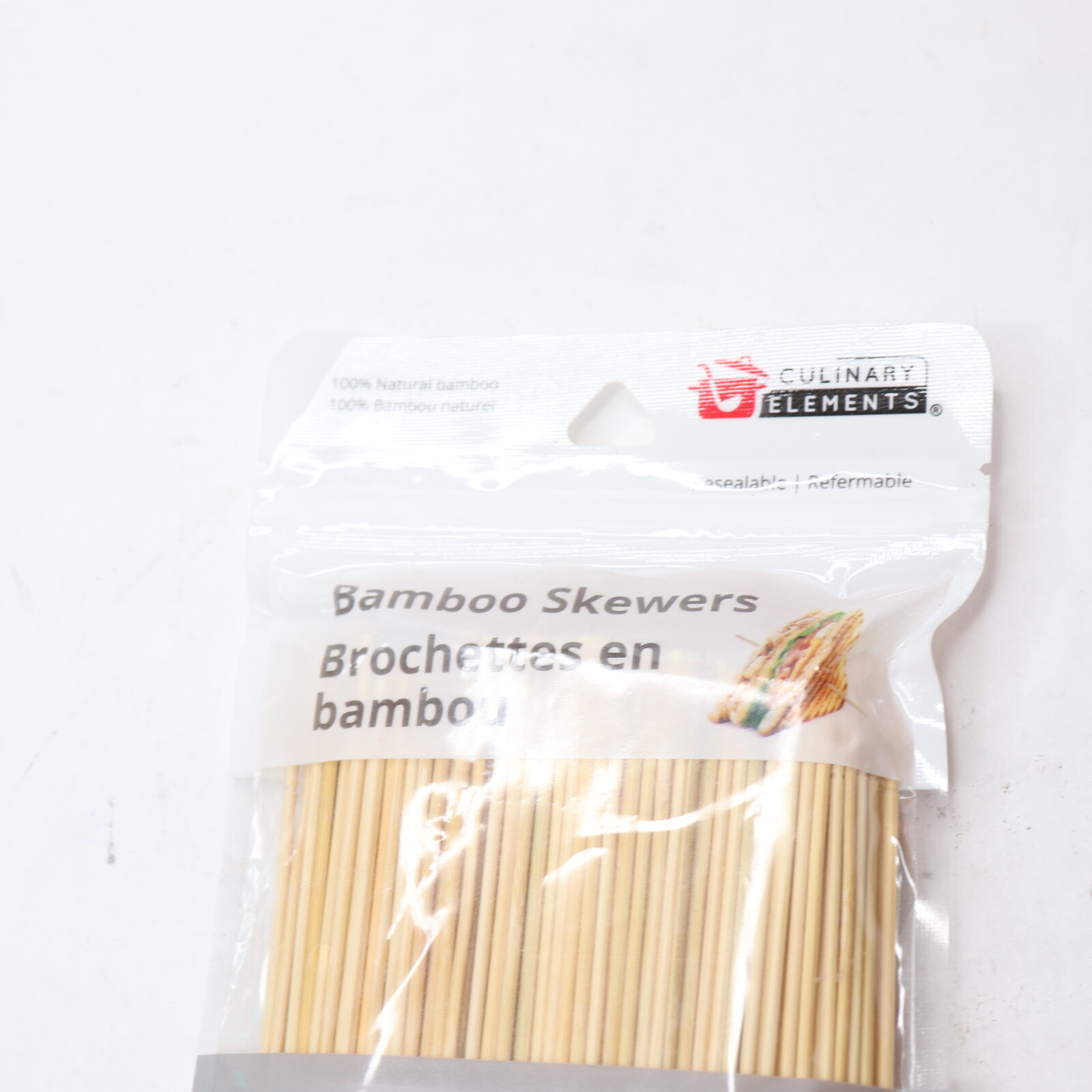(300-Pk) Culinary Elements Appetizer Bamboo Skewers 4" 16838 gallery