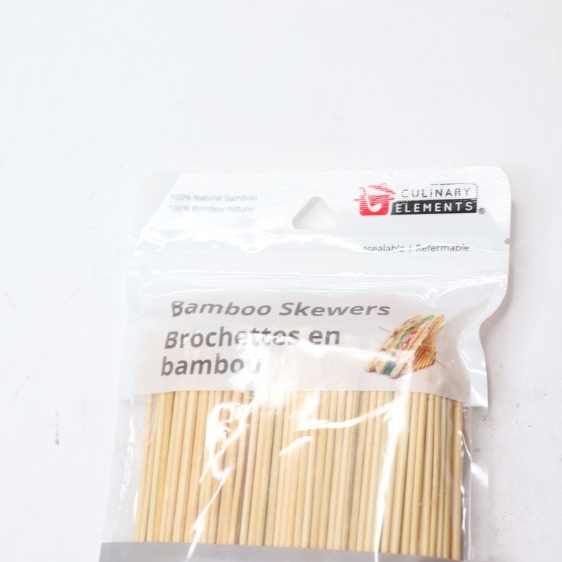 (300-Pk) Culinary Elements Appetizer Bamboo Skewers 4" 16838 gallery