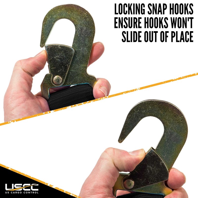 USCC 2" X 12' Ratchet Strap w/Snap Hook - Black gallery