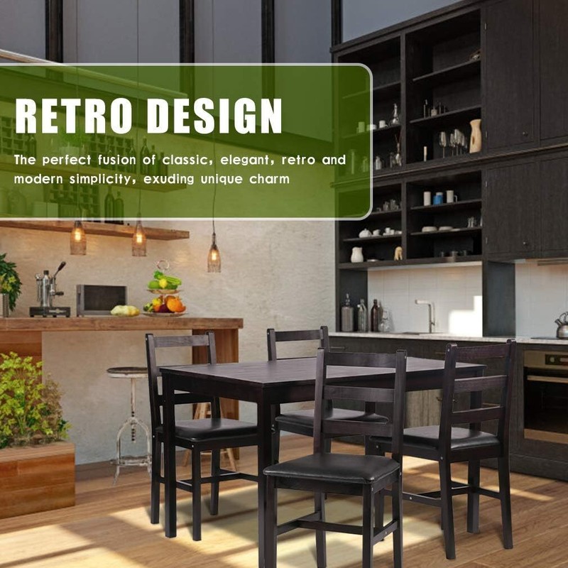 Kitchen Table and Dining Room Table Set, Wood Elegant Kitchen Sets for 2 or 4 gallery