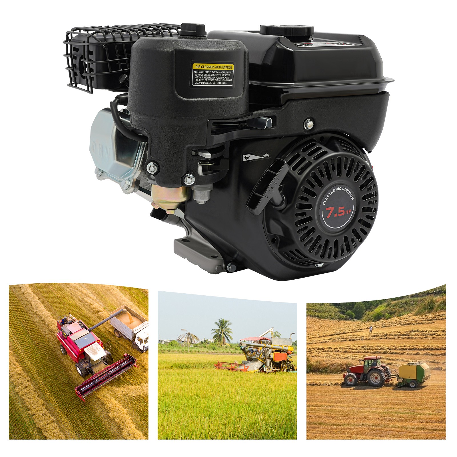 212cc 7.5hp 4-stroke Gasoline Engine Steel Start Engine Manual gallery