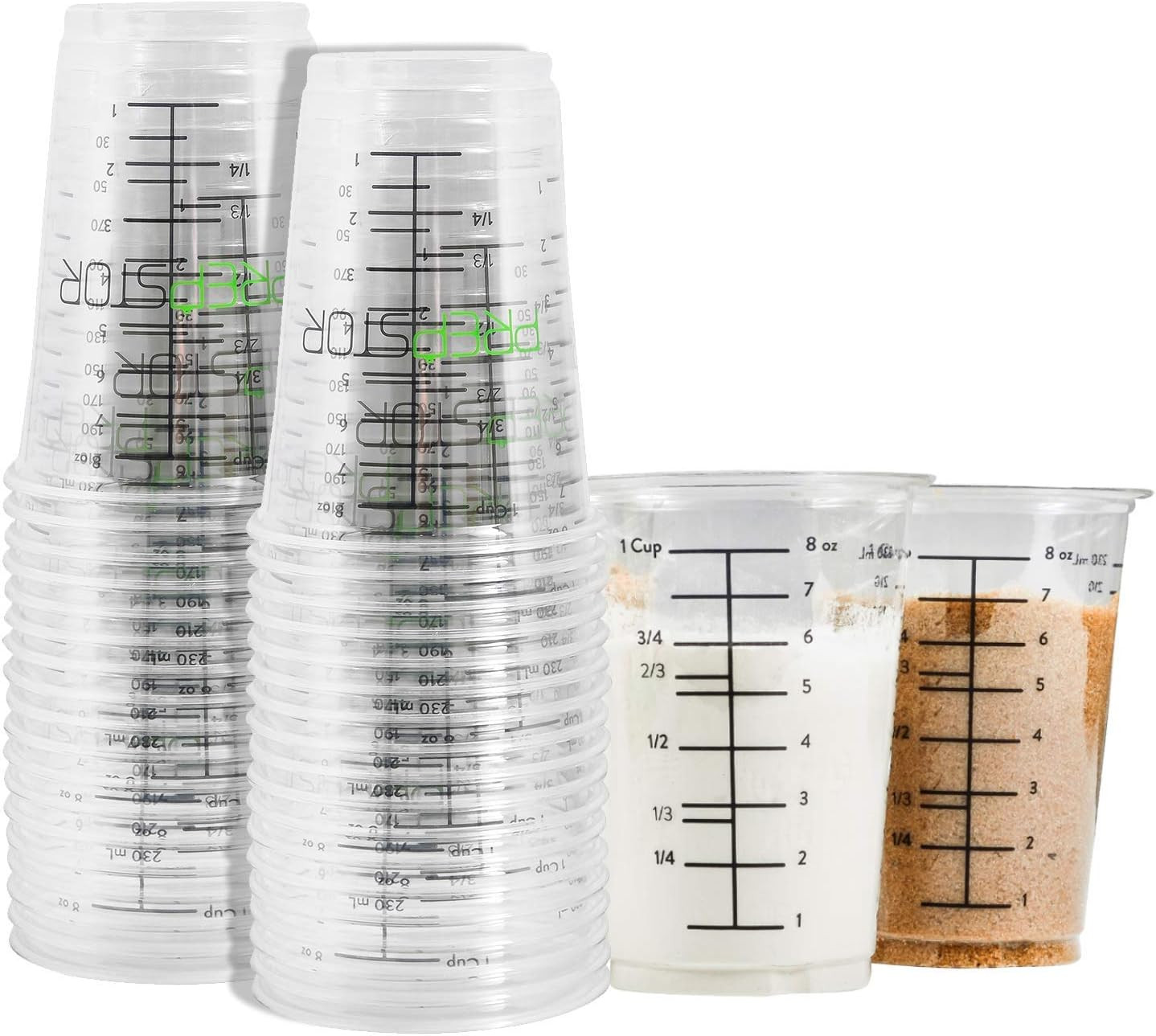 Disposable Measuring Cups for Resin - Pack of 20 8Oz Clear Plastic Measuring Cup gallery