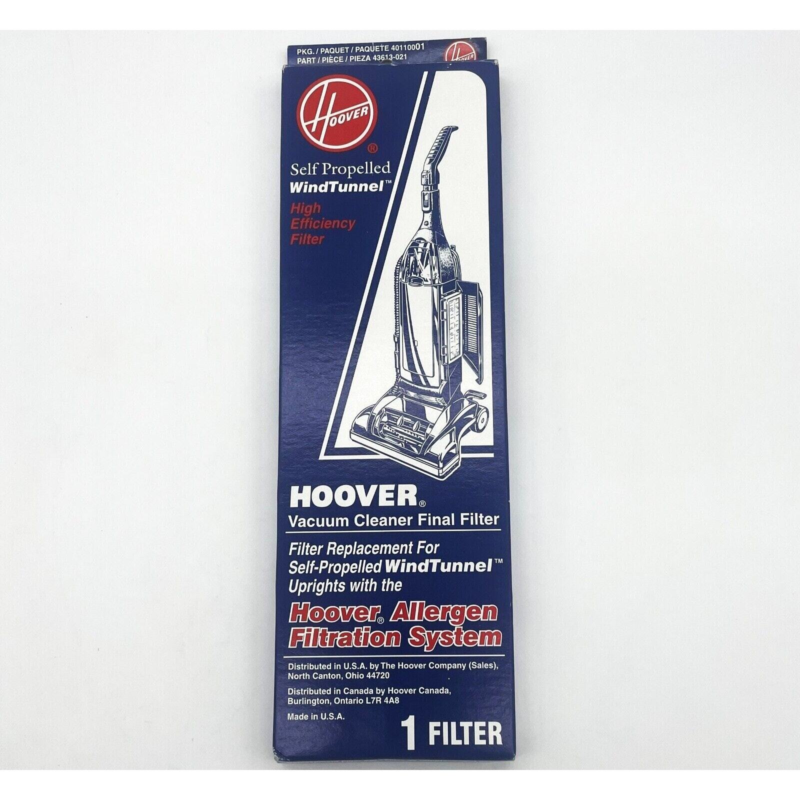 Hoover Windtunnel Self Propelled Upright Vacuum Replacement Filter 40110001-NOB gallery