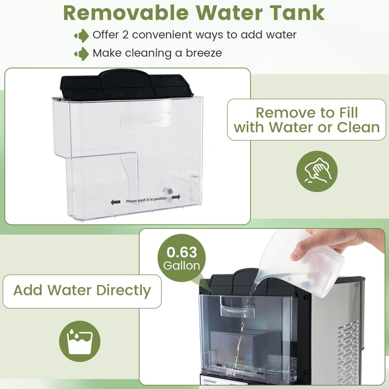 Self Dispensing Nugget Ice Maker Countertop with Soft Chewable Pellet Ice Cubes gallery