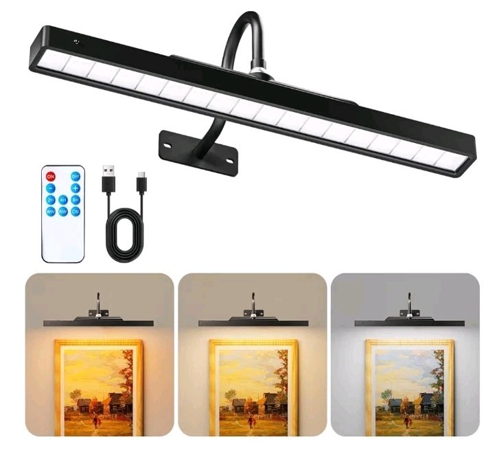 Battery Operated Picture Light Gallery Light for Painting CCT Dimmable,Art Light gallery