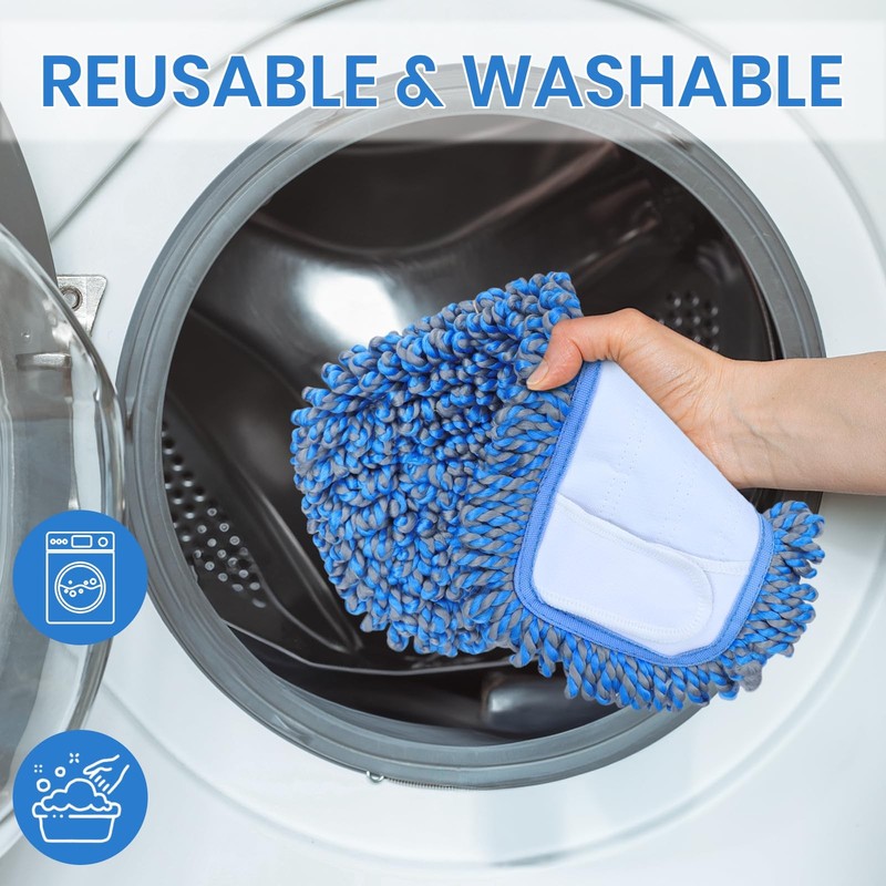 2 Pack Microfiber Mop Replacement Pad For Dry Dusting Wet Mopping dust Mop Asin gallery