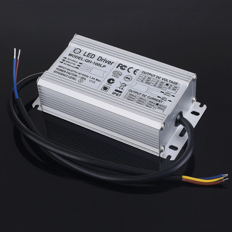 100W Constant Current 3A LED Driver Power Supply AC85-277V Waterproof DC18-34V gallery