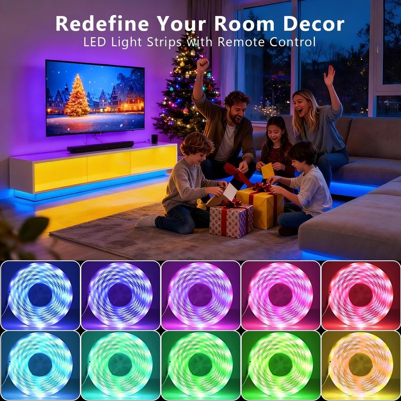 25Ft LED Strip Lights, Smart Light with App Remote Control, RGB LED Lights gallery