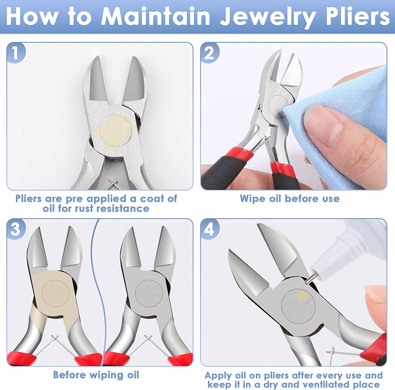Wire Cutters Small Side Cutters for Crafts Flush Cutting Pliers for Jewelry M gallery