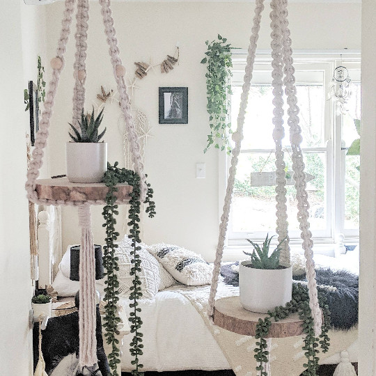 Macrame Plant Hanger Shelf - Handmade | Macrame Hanging Shelf gallery