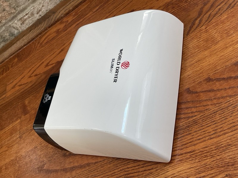 WORLD DRYER SLIMdri AUTOMATIC HAND DRYER WHITE ALUMINUM L-974A SURFACE MOUNTED gallery
