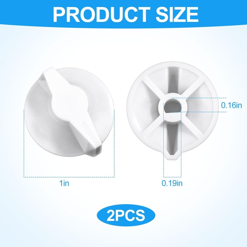2pcs Timer Knob Replacement, Switch Spring Wound Medium, White gallery
