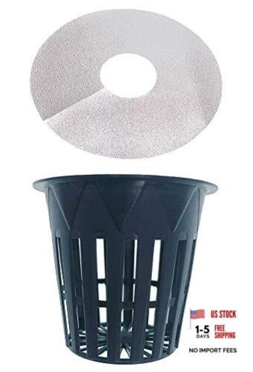 Black Mesh Cup 2 Inch Net Pots - Mesh Cup - Rim - 2 Inch - Pack of 75 gallery