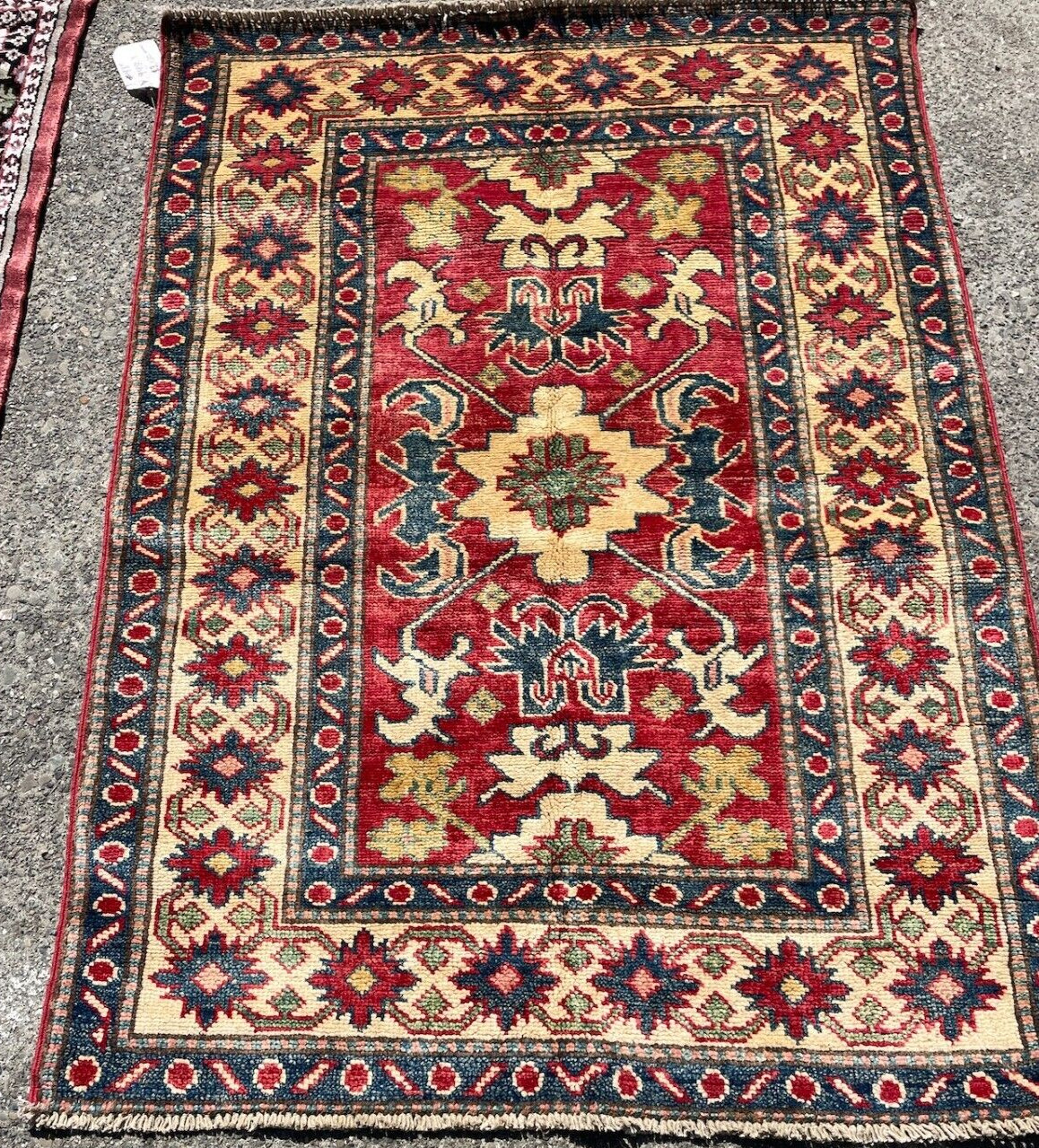 Hand-Woven Wool Tribal Area Rug 2.11' x 4.02' gallery
