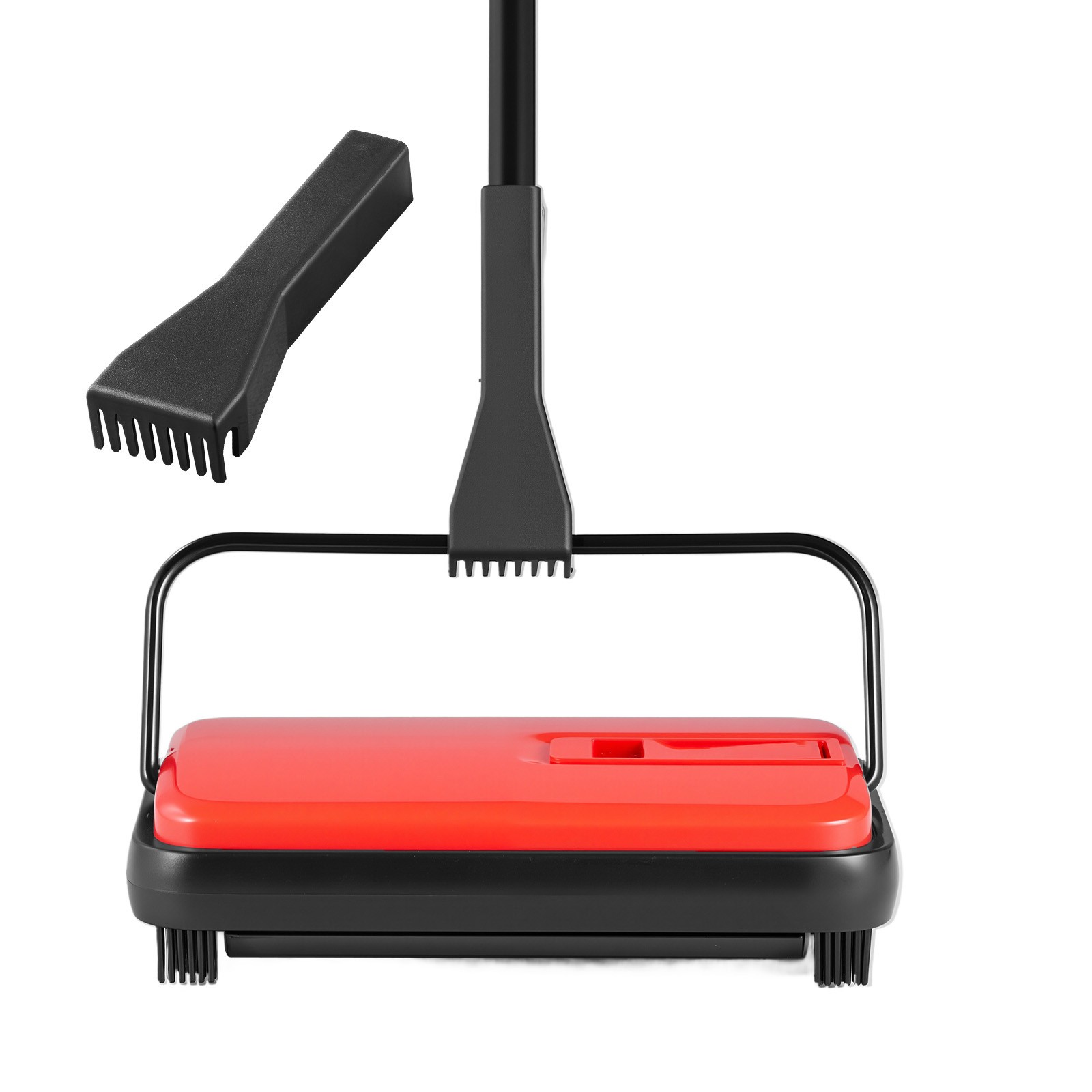 Carpet Floor Sweeper Manual 6.7 inch Width Sweeping Paths Non Electric Red gallery