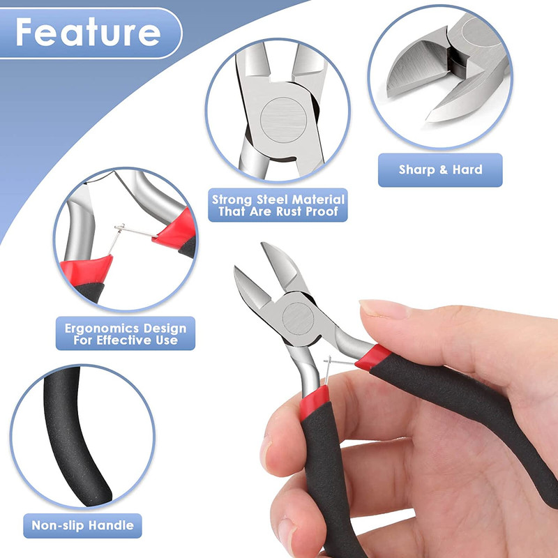 Wire Cutters Small Side Cutters for Crafts Flush Cutting Pliers for Jewelry M gallery