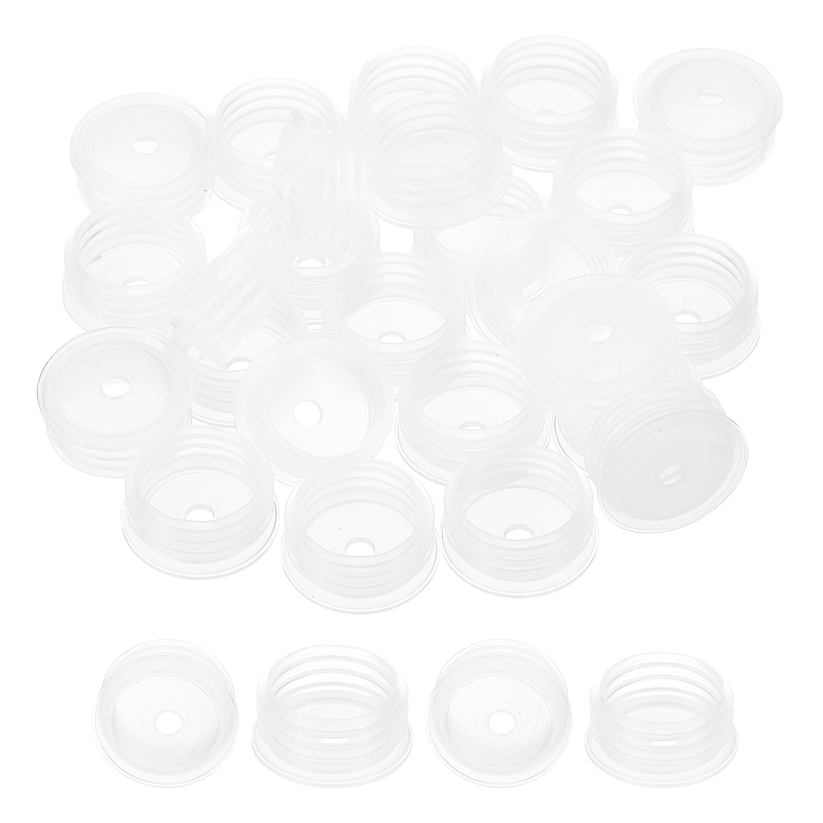 25Pcs 0.75" Bottle Adapters Press in Bottle Adapter Plugs Clear Color gallery