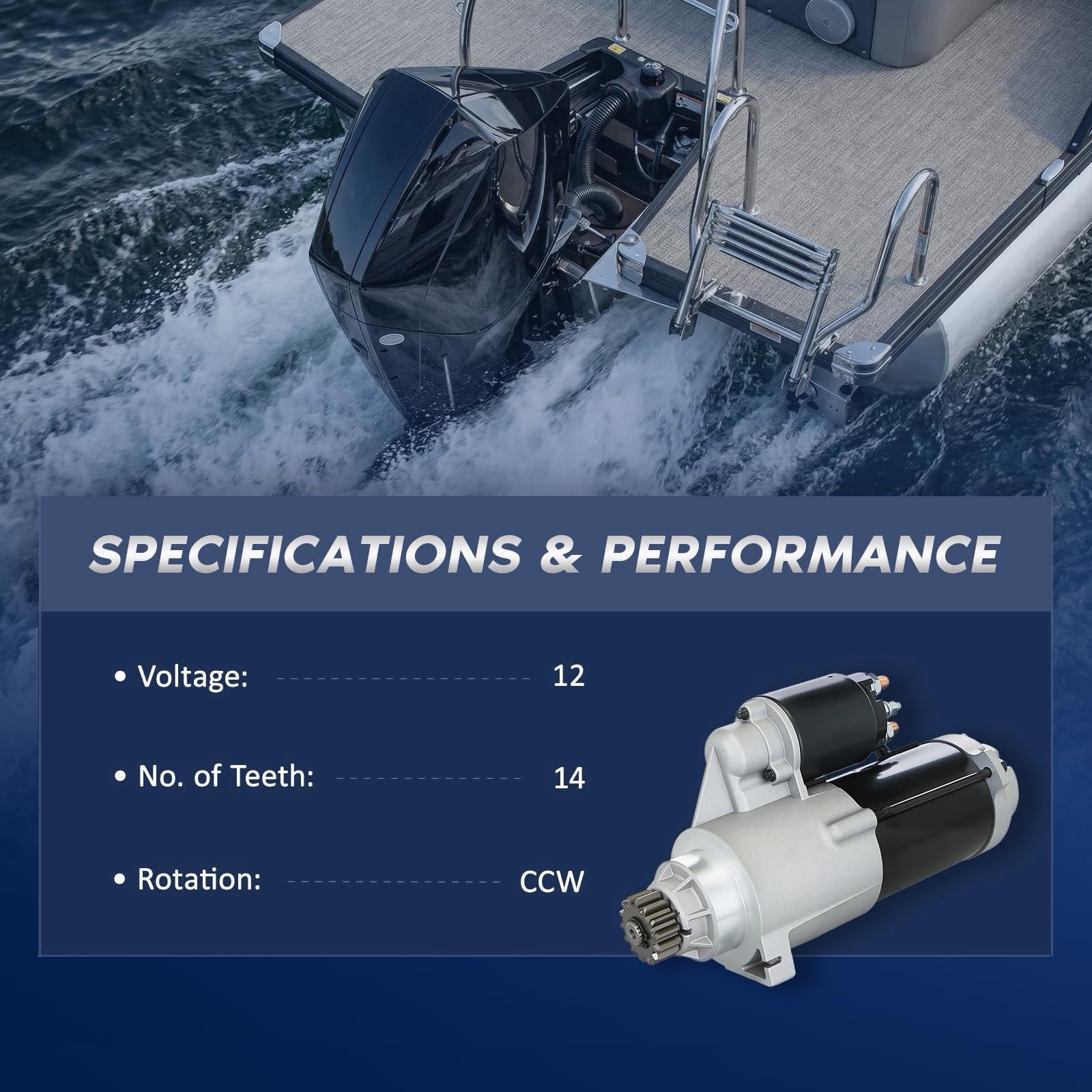 Starter Compatible with Mariner/Mercury Marine Engines 115L 135L 135CXL 150L 200 gallery