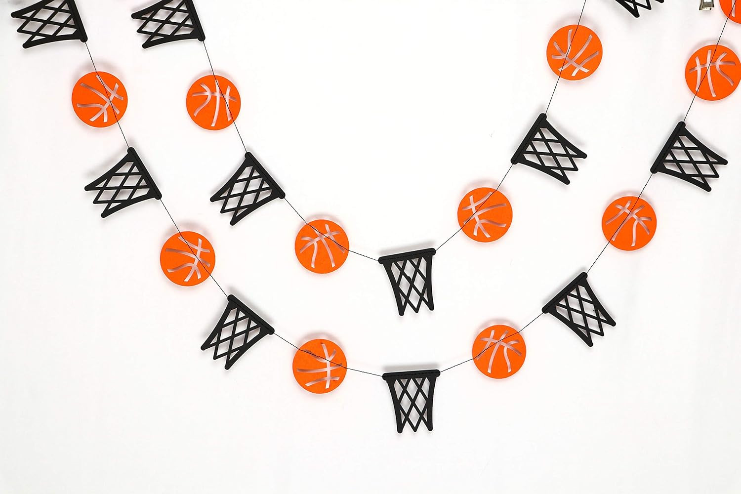 Basketball and Hoop Garland Decorations – Sports-Themed Banner for Game Day Part gallery