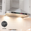 Stainless Steel Wall Mount Range Hood 900 CFM with Charcoal Filter -36in gallery