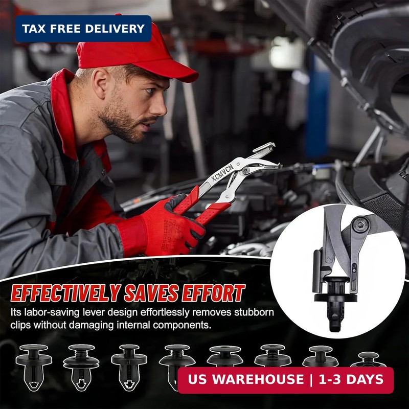 Car Clip Pliers, Spring-Loaded Panel Clip Removal Pliers Tool, Professional Auto gallery