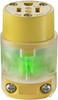 Grounding Lighted Cord End Replacement 125V 15A Plug In Green PVC Indoor gallery