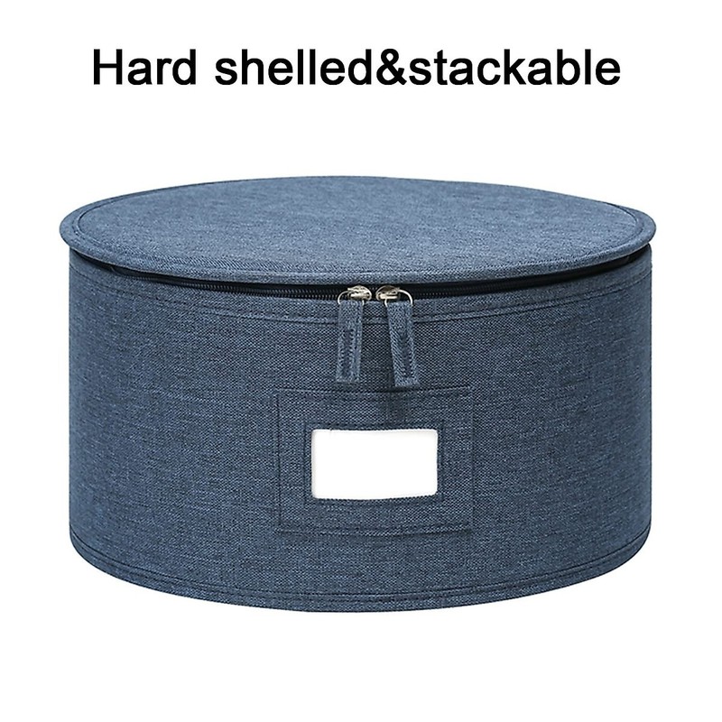 5Pc Hard Shell China Storage Containers Stackable Dish Plate Cup Organizer gallery