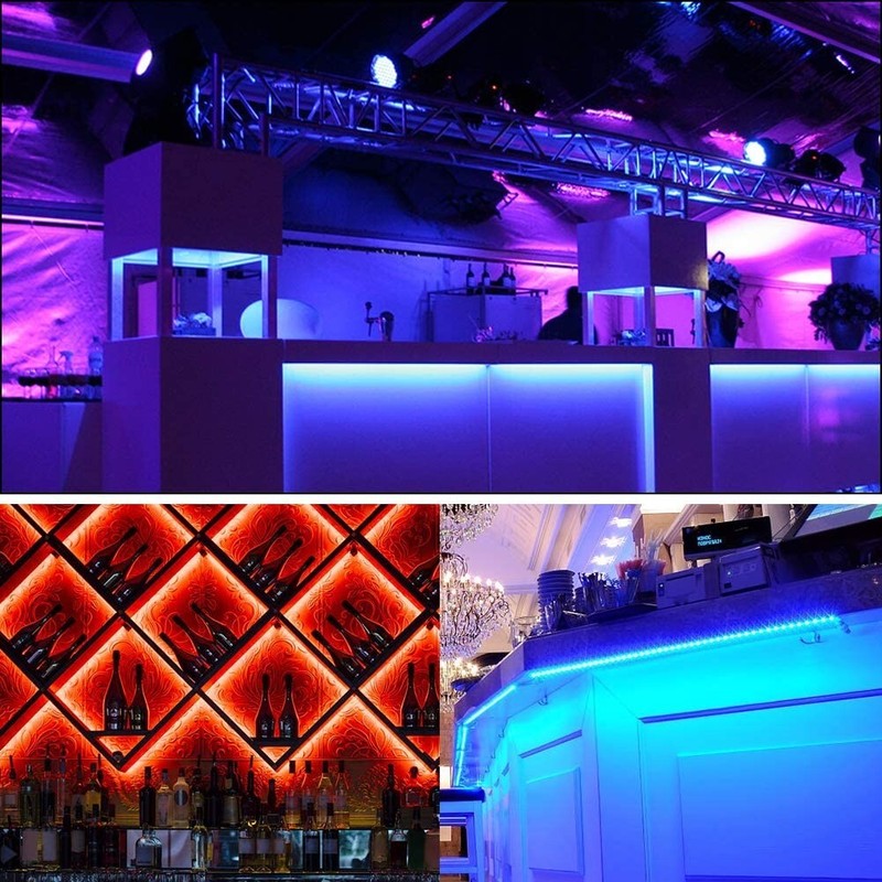 32ft LED Strip Lights Remote Control Bedroom Waterproof for Indoor Outdoor Use gallery