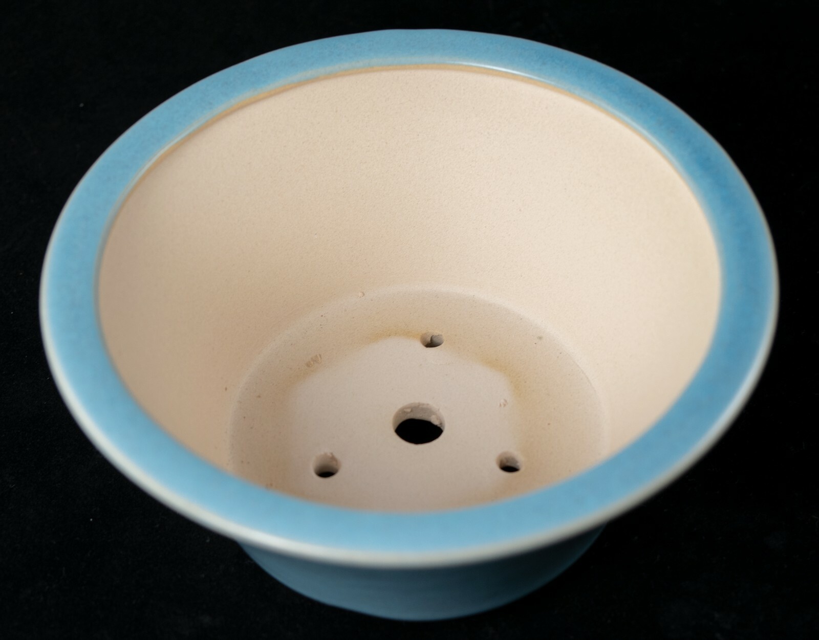 Fine Round Baby Blue Cactus & Succulent, Bonsai Pot + Mesh - 5.5"x 5.5"x 2.5" gallery