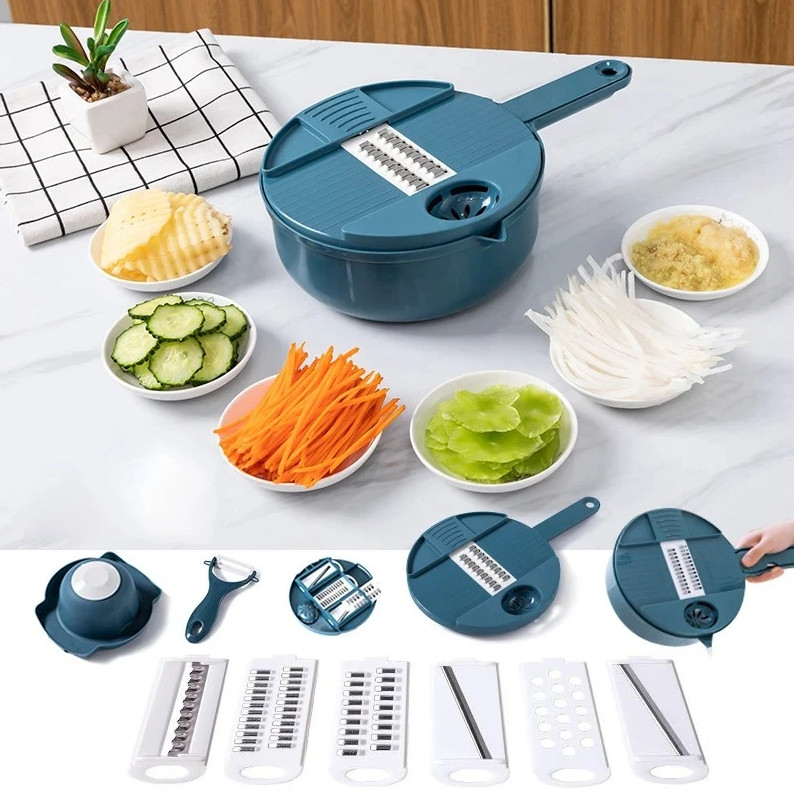 9-in-1 Vegetable Cutter Multi-Functional Slicer Grater Kitchen Tool NEW gallery