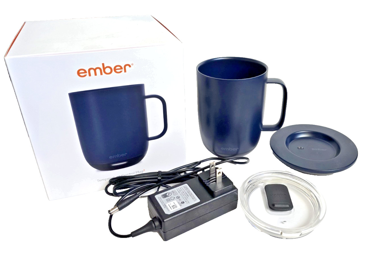 Ember Mug 2 Temperature Control Smart Mug 14 Oz Navy Blue w/ Box plus Slide Lid gallery