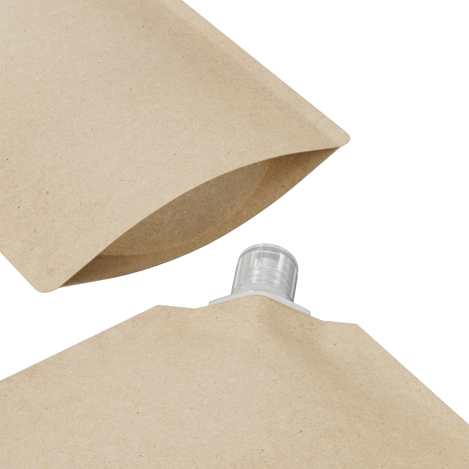 Kraft Spout Empty Refill Squeeze Pouch for Shampoo, Conditioner, Lotion Flip Cap gallery