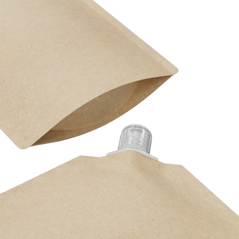 Kraft Spout Empty Refill Squeeze Pouch for Shampoo, Conditioner, Lotion Flip Cap gallery