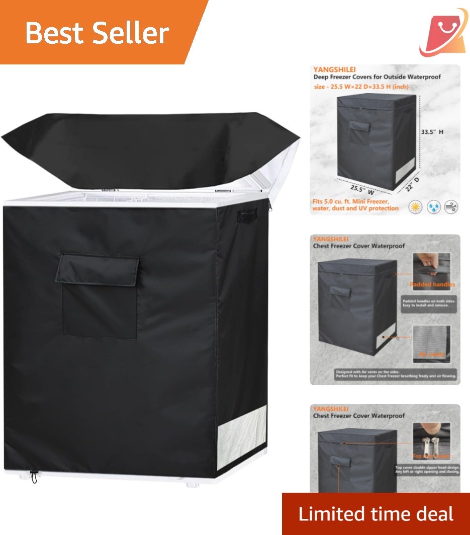 Freezer Cover Waterproof Dustproof UV-Resistant for 5 Cu Ft Outdoor Chest gallery