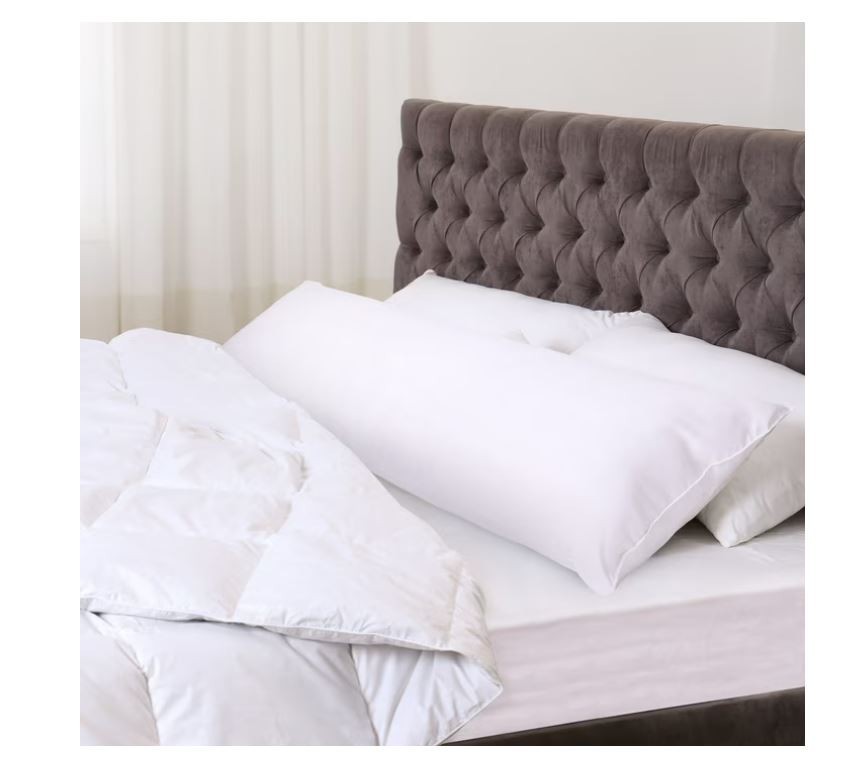 Mainstays Body Pillow - 20"x 54", White, Microfiber, Hypoallergenic gallery