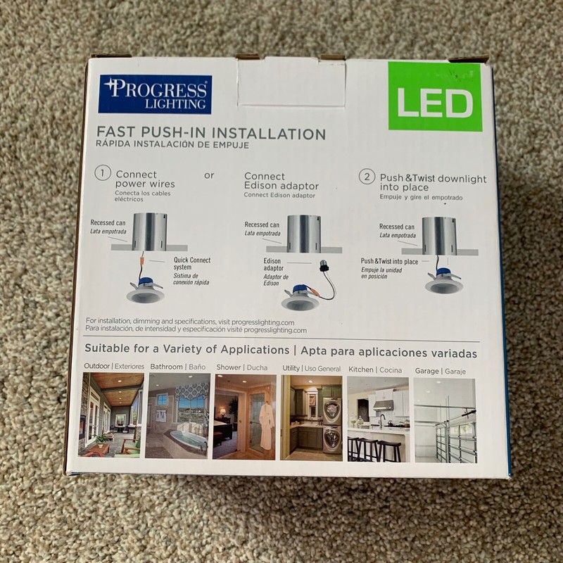 Progress Lighting 5 in. Round LED Recessed Can Trim White P8061-28-30K Downlight gallery