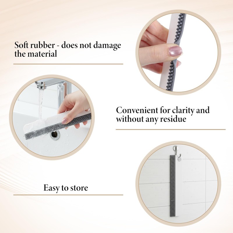 Small Rubber Squeegee 2 Pcs All-Purpose Mini Soft Rubber Window Squeegee Small S gallery